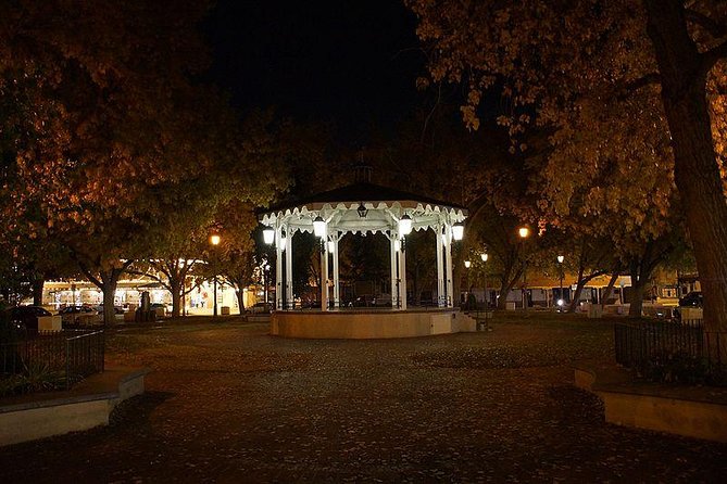The Original 8pm Ghost Tour of Old Town Albuquerque - since 2001 - San Felipe de Neri Church Under Night Lighting