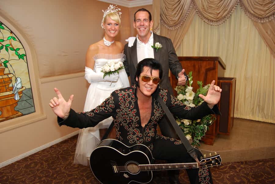 Vegas: Elvis-Themed Graceland Chapel Wedding or Vow Renewal - Walking down the aisle with Elvis