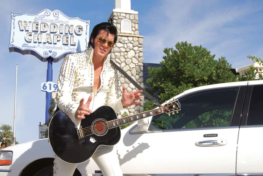 Vegas: Elvis-Themed Graceland Chapel Wedding or Vow Renewal - The limousine ride from your Strip hotel