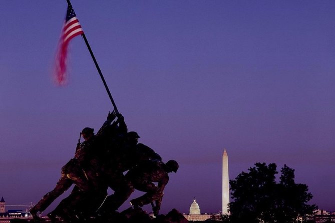 Washington DC Moonlight Tour by Electric Cart - The Washington Monument and the memorial basin